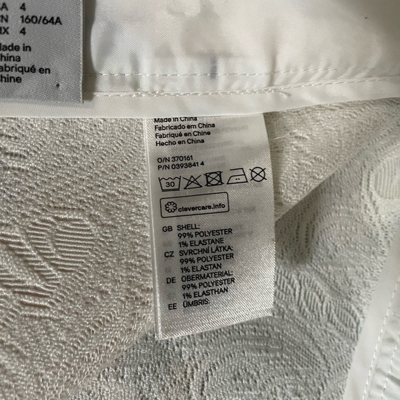 H&M Vibrant Yellow Painted Textured High Waisted A Line Midi Skirt Sz 4​​ - Picture 11 of 13